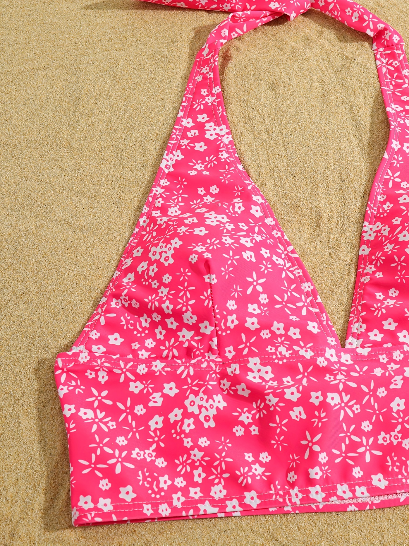 Floral Mommy Matching Swimsuit Set High Stretch Bikini Top - Temu Canada