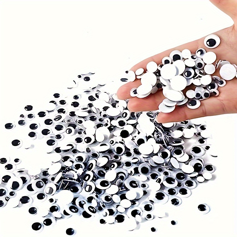 700Pcs 4-12mm Black Wiggle Googly Eyes with Self-Adhesive Toys