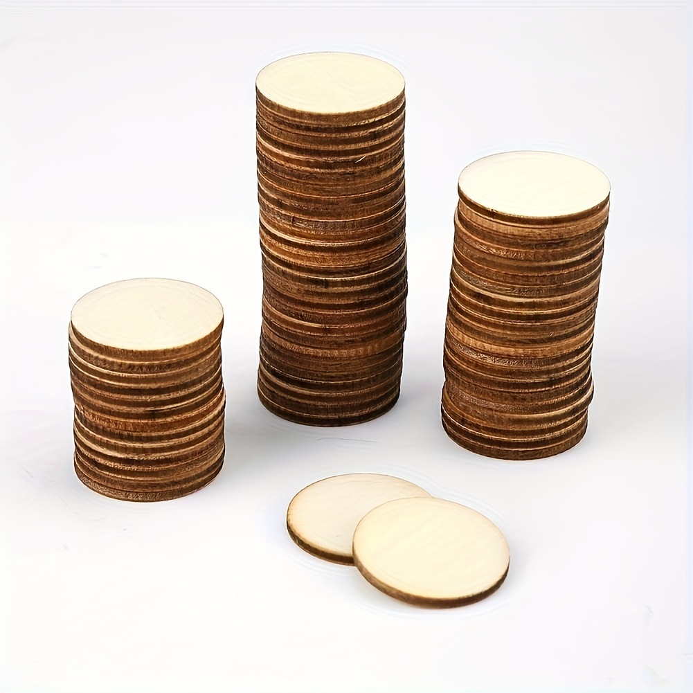 Wood Circles For Crafts Wood Rounds Wooden Cutouts For - Temu