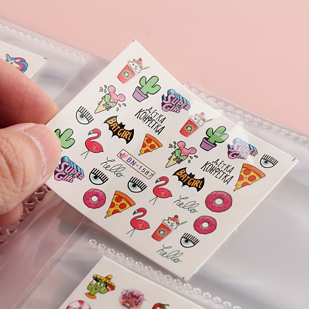 80 Slots Nail Art Sticker Storage Book Nail Art Decals Organizer Display  Showing Book Collecting Album Nail Stickers Holder DIY Nail Art Design  Tools 1pc
