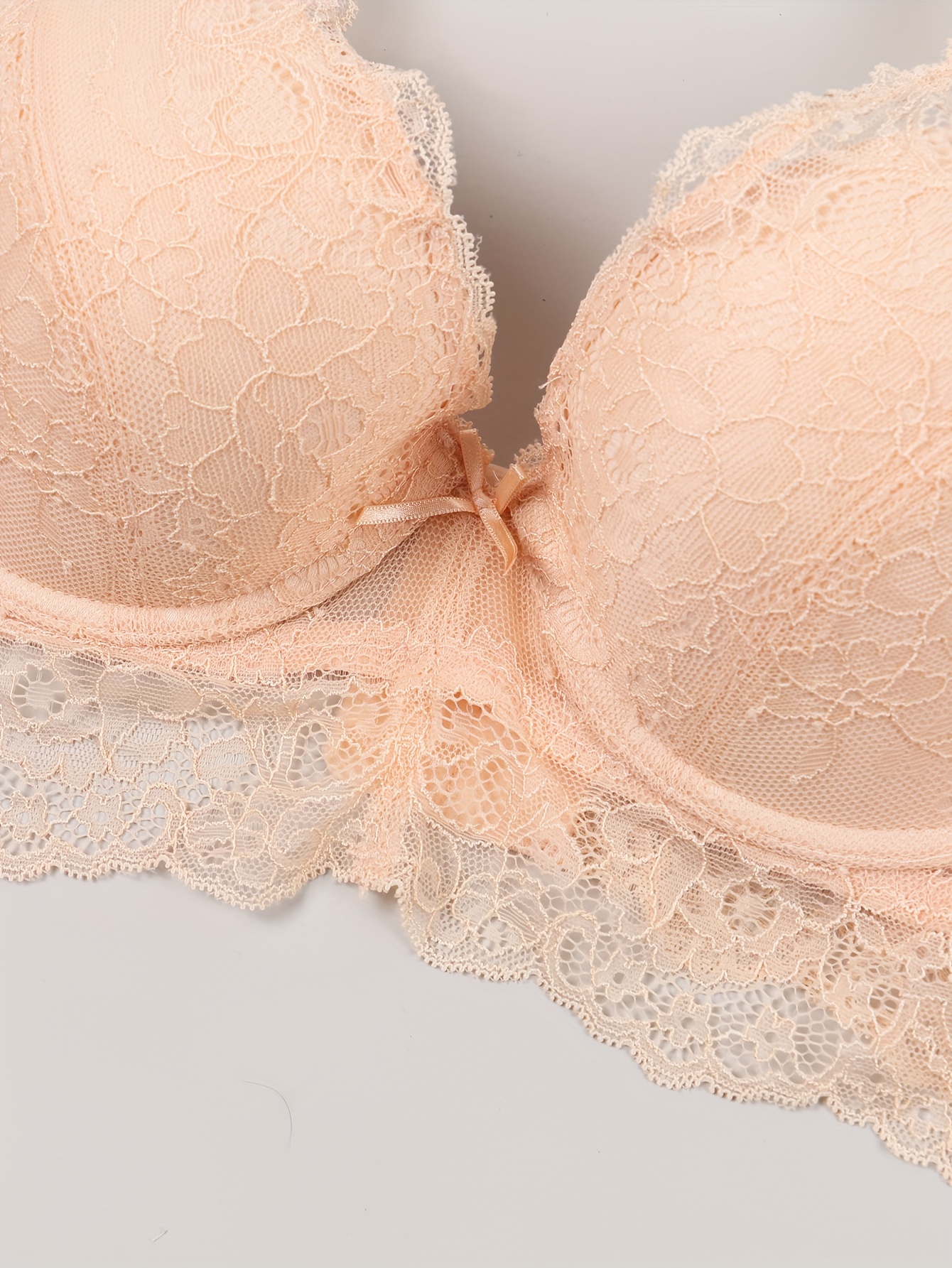 GORGEOUS Pink lace tulle push-up bra, Bras