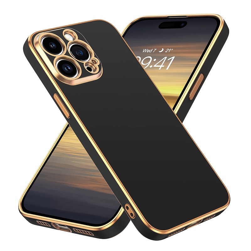 Luxury Electroplated Phone Case With Soft Protection Strap For IPhone 14 Plus Pro Max Slim Stylish