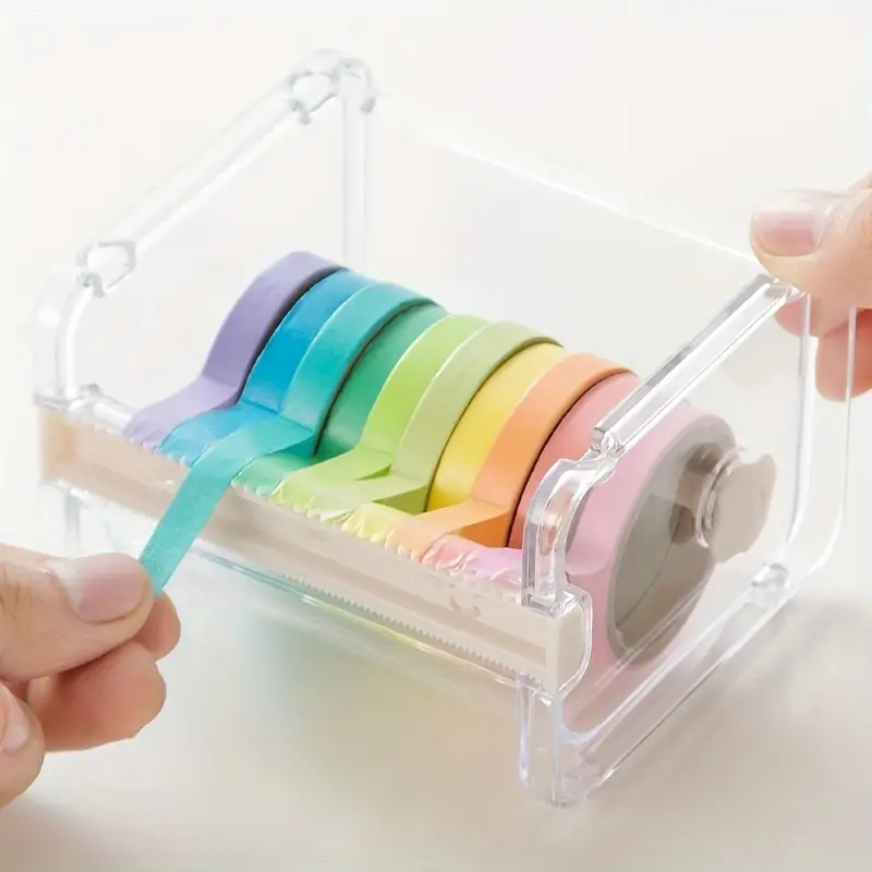 Stackable Transparent Tape Dispenser Tape Machine Table - Temu