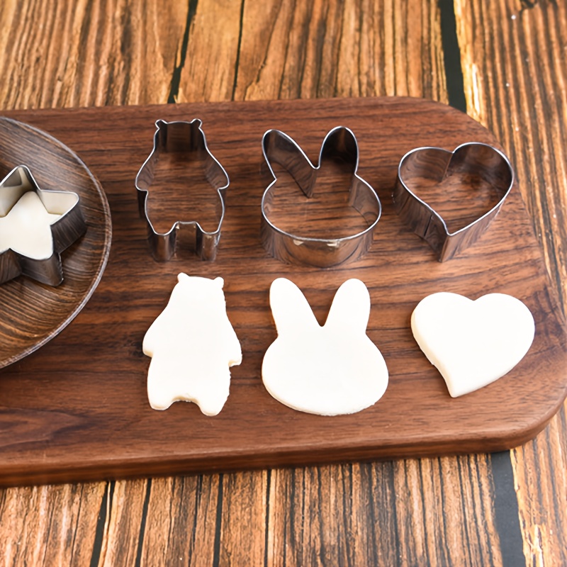 Cartoon Animals Cookie Cutters, Stainless Steel Pastry Cutter Set, Biscuit  Molds, Baking Tools, Kitchen Accessories - Temu