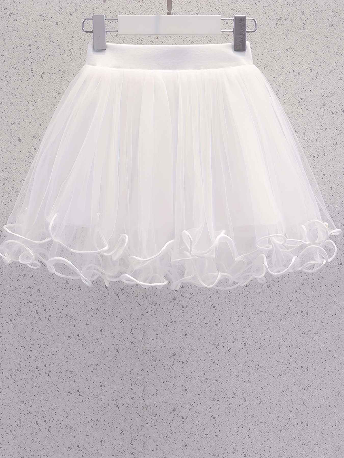 Girls Solid Tutu Skirt for Dance Performance Party