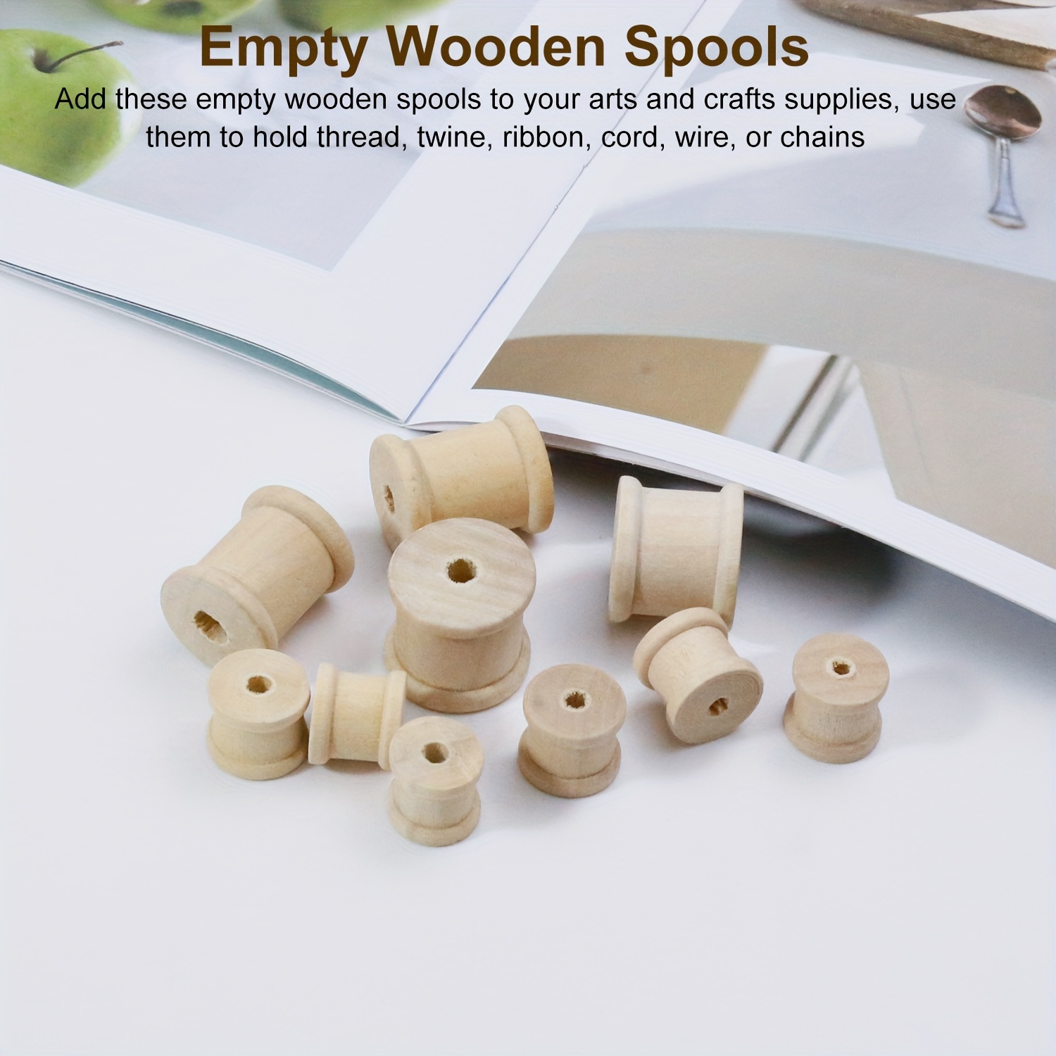 Diy Handmade Jewelry Accessories Wooden Winding Spools Log - Temu