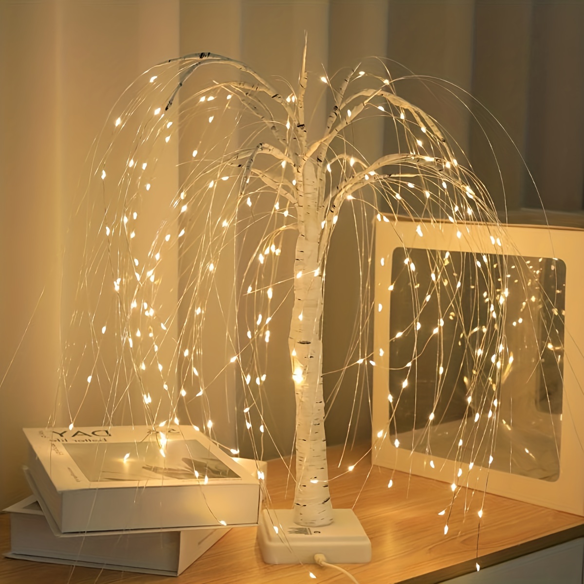Willow and Resin Light Sculpture Tree Branch Lamp Willow Anniversary Gifts  Resin Lamp 9th Anniversary 