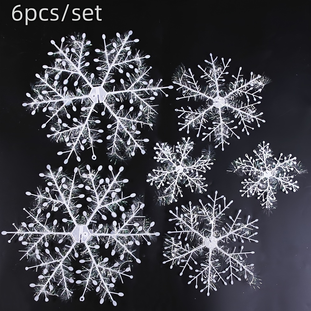 Large Snowflake Pendant Christmas Decorations White Christmas Snowflake -  Temu