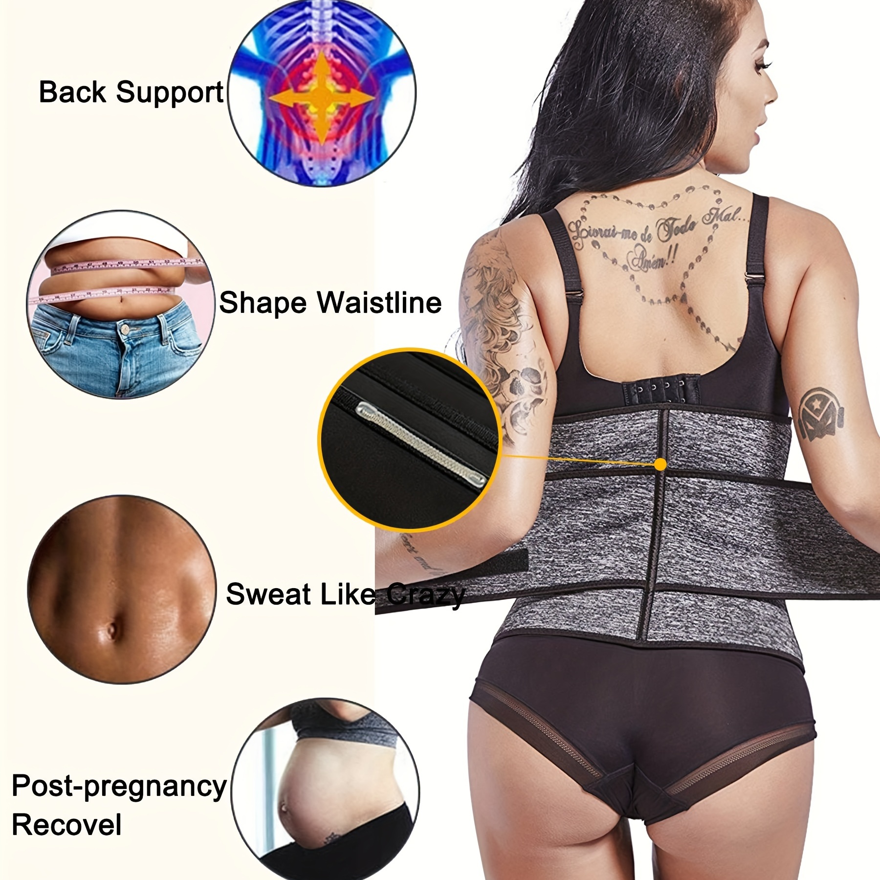 Neoprene Waist Trainer Women Weight Loss Workout Sweatband - Temu