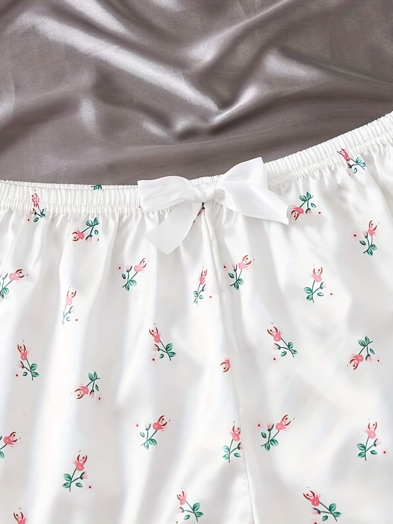 Elastic waist pajama shorts - Women