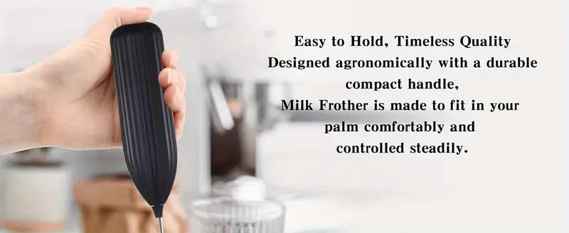 1pc electric milk frother mini milk foamer handheld electric whisk battery operated not included drink mixer hand mixer for coffee electric wireless blender for lattes cappuccino frappe chocolate portable foam maker for christmas gifts details 1