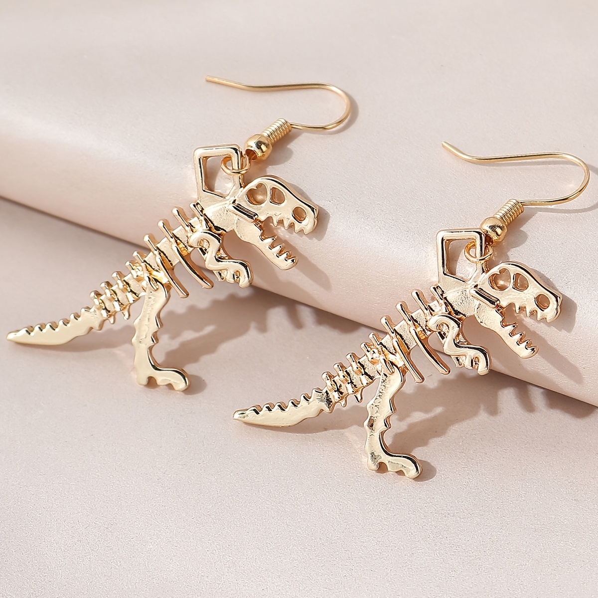 Punk Style Dinosaur Skeleton Drop Earrings