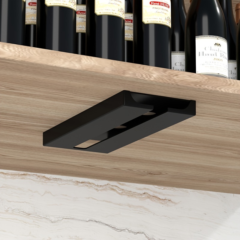 Wine Cup Hanging Rack Glass Holder Under Shelf No Drill
