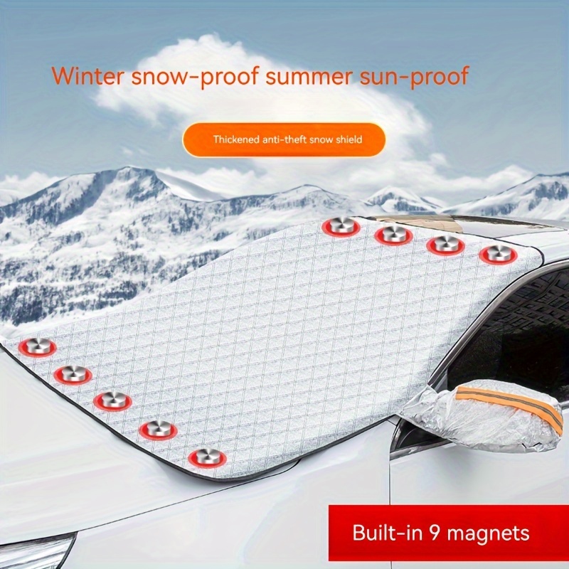 Waterproof Windshield Cover Ice Snow Magnets Weather - Temu