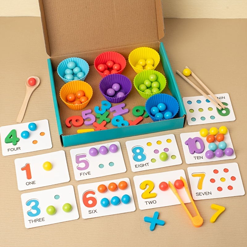 TOWO Scatola con Giochi di Legno per Bambini Montessori – Giochi