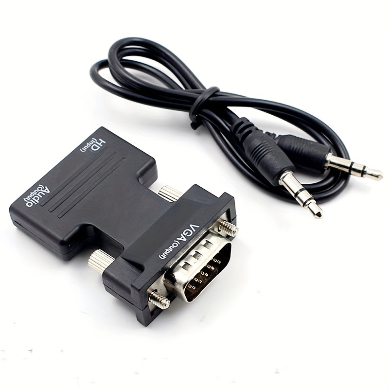 Adaptateur HDMI vers VGA 1080P avec Sortie Audio 3.5mm et Câble  Alimentation Convertisseur HDMI Femelle à VGA Mâle - Adaptateur et  convertisseur - Achat & prix