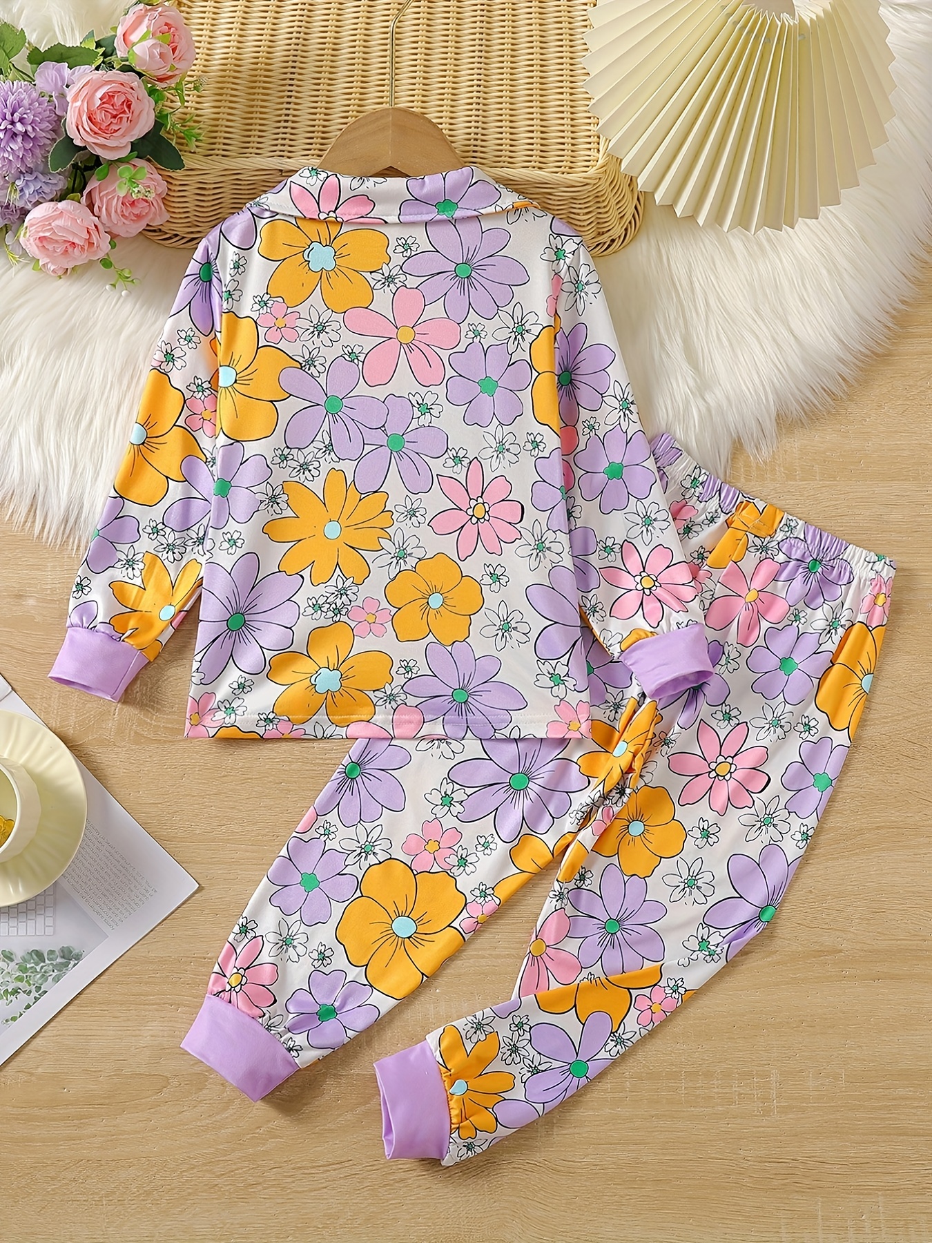 Women's Pajamas Set Spring And Autumn Long Sleeves Cute Pajamas