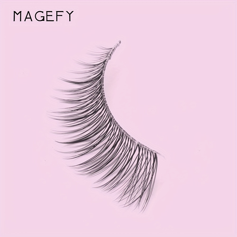 7 Pairs False Eyelashes Thick Curling Lashes Natural Look Fluffy Wispy Lashes