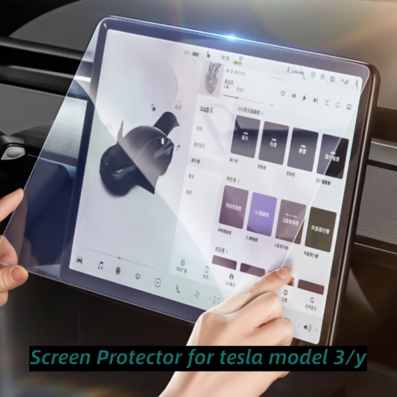 Model 3/y Tempered Glass Screen Protector Center - Temu