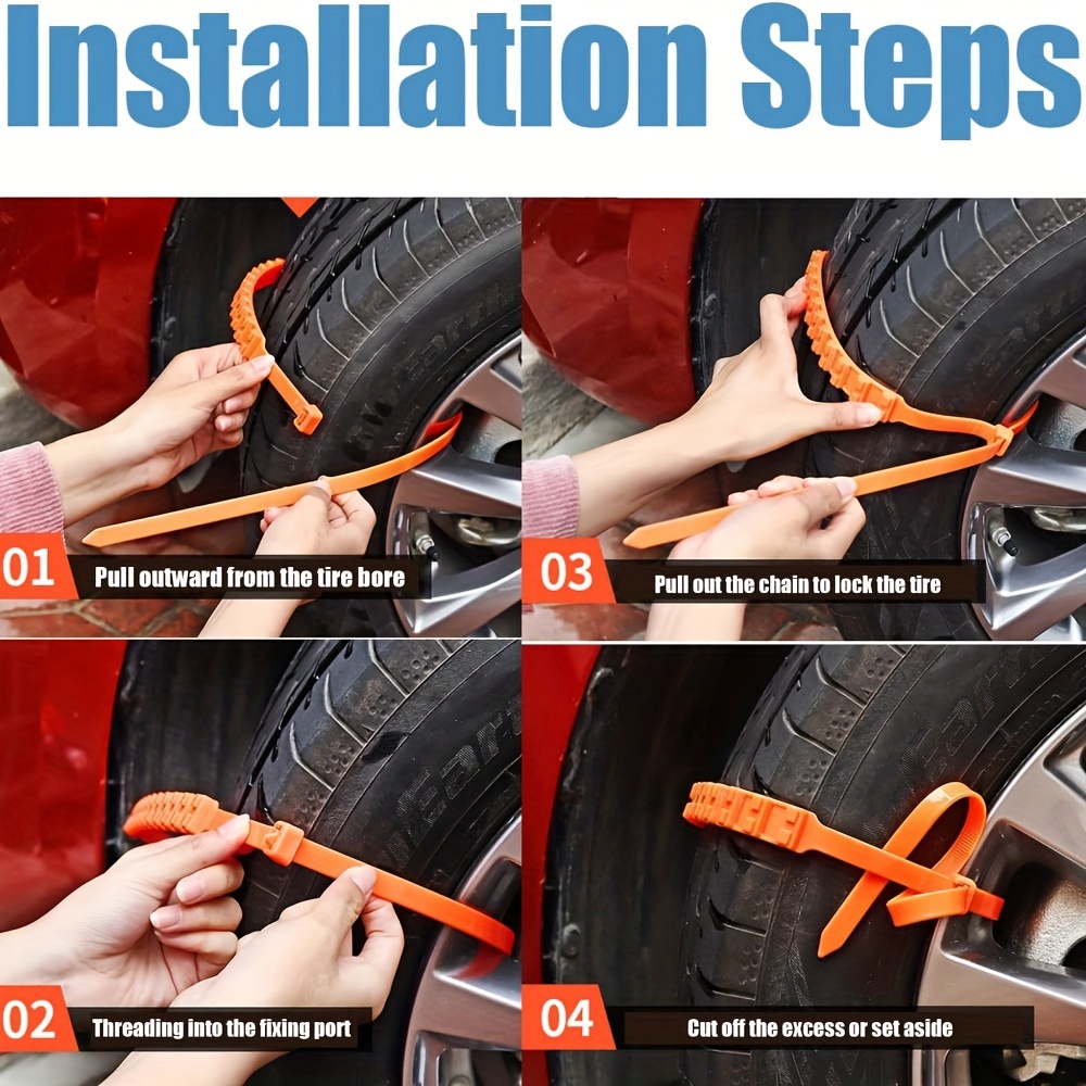 Portable Emergency Anti-slip Chains Nylon Tire Snow Chains For Car