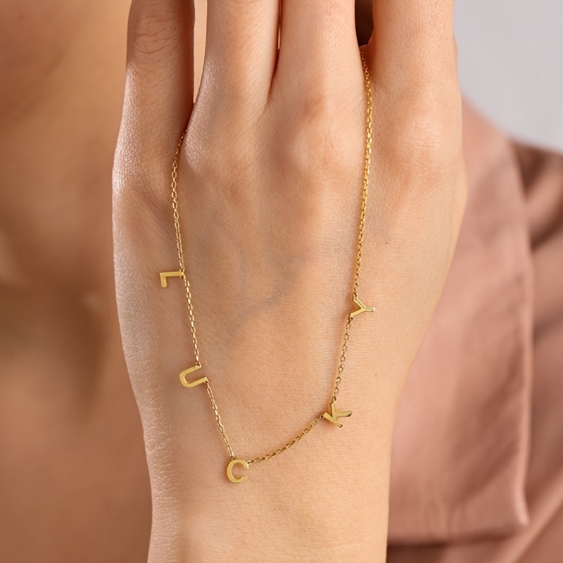 Collar de nombre personalizado, chapado en oro de 18 quilates, collar  personalizado con nombre para mujeres y niñas