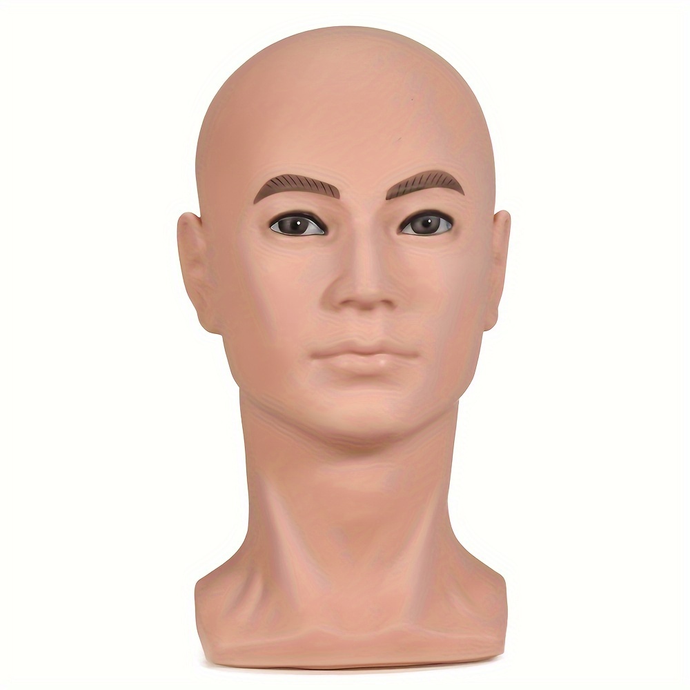 Male Mannequin Head Soft PVC Professional Manikin Head For Display Wigs  Hats Headphone Mask Sunglasses Jewelry Display Stand