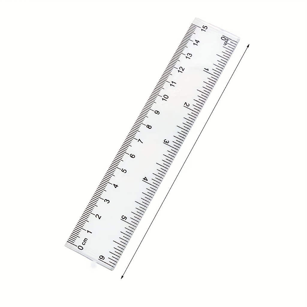 Transparent 30cm Scale Ruler Plastic Straight Ruler