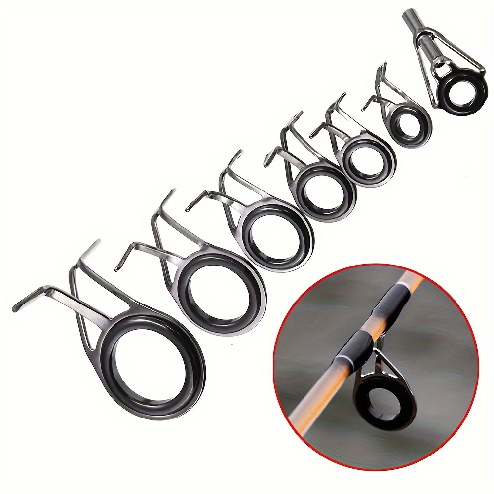 Multiple Sizes Fishing Rod Guide Ring Fishing Pole Tip Top - Temu Canada