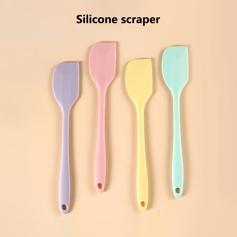 Integrated Silicone Long Spatula Macaron Color Cream Spatula - Temu