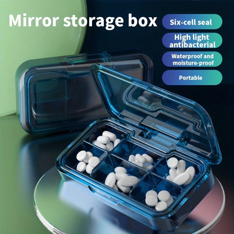 1pc Modern Style Large Capacity Plastic Pill Box, With Separated