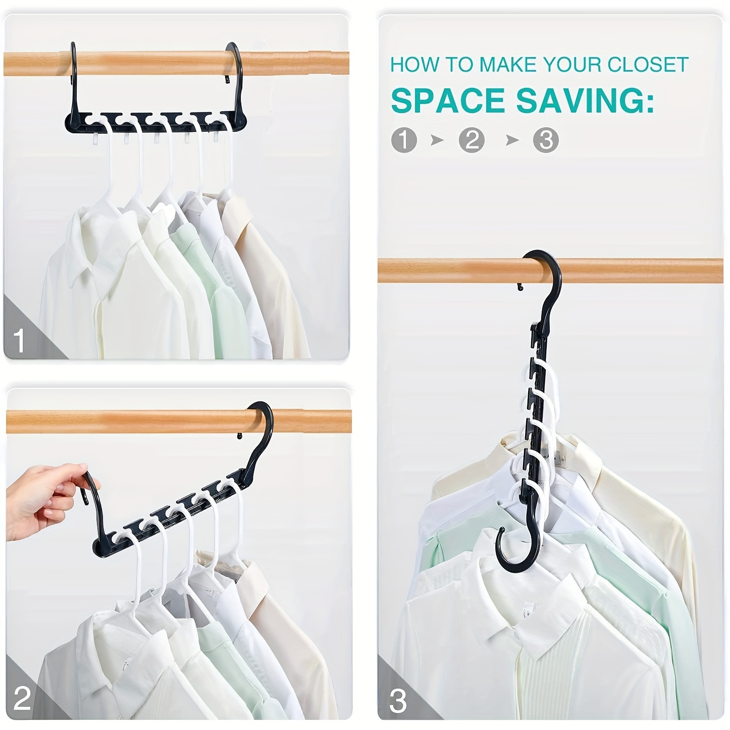 Hanging 9 hole Hangers Foldable Heavy Duty Clothes Hangers - Temu