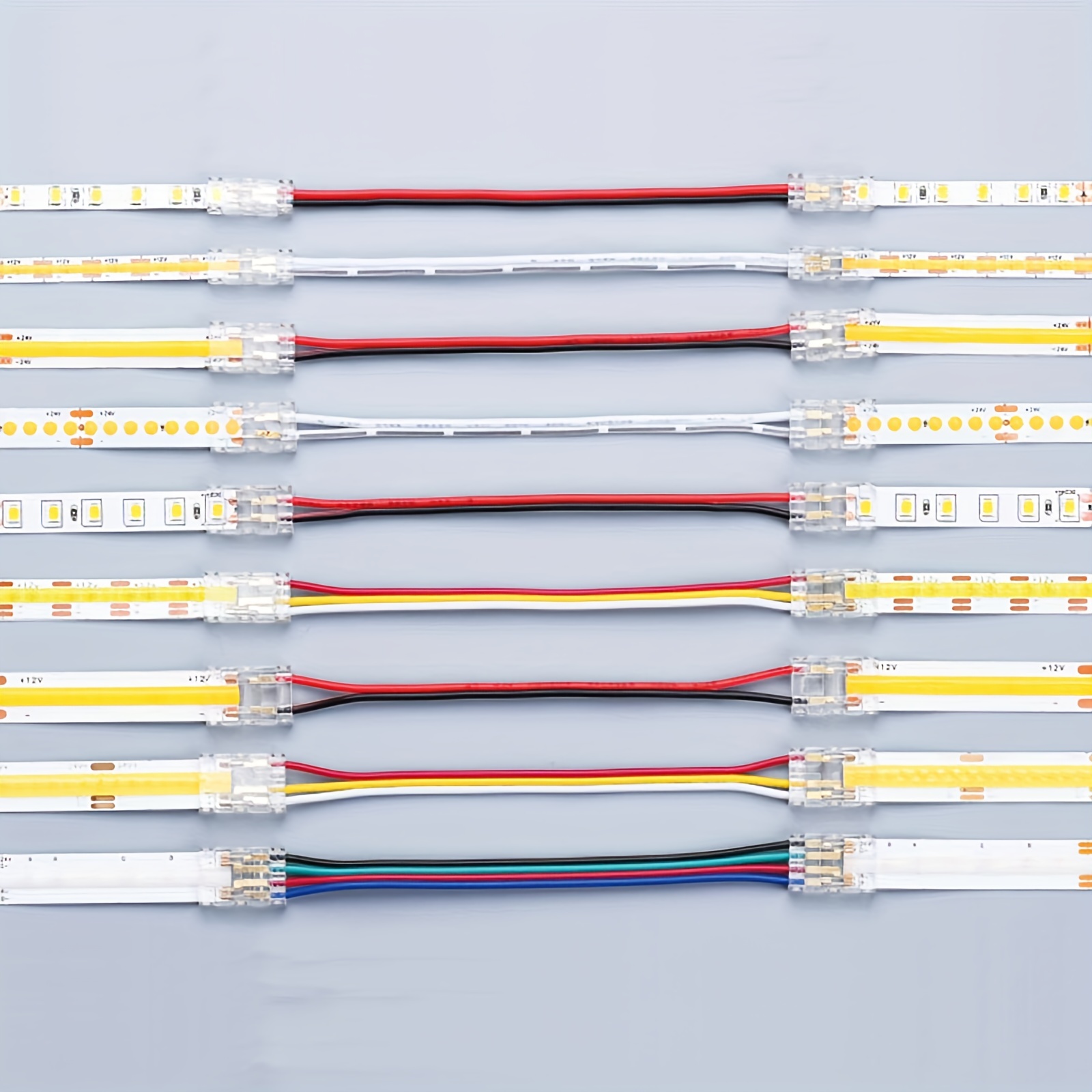 3528 2835 - Conector de tira LED de 2 pines de 0.315 in, tira a cable,  conexión rápida sin soldadura para tiras de luces LED de un solo color de  12 V