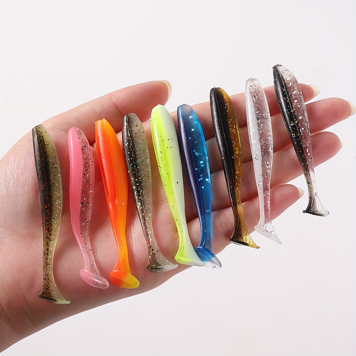 Bionic Paddle Tail Soft Fishing Lure Set Perfect Perch Trout - Temu