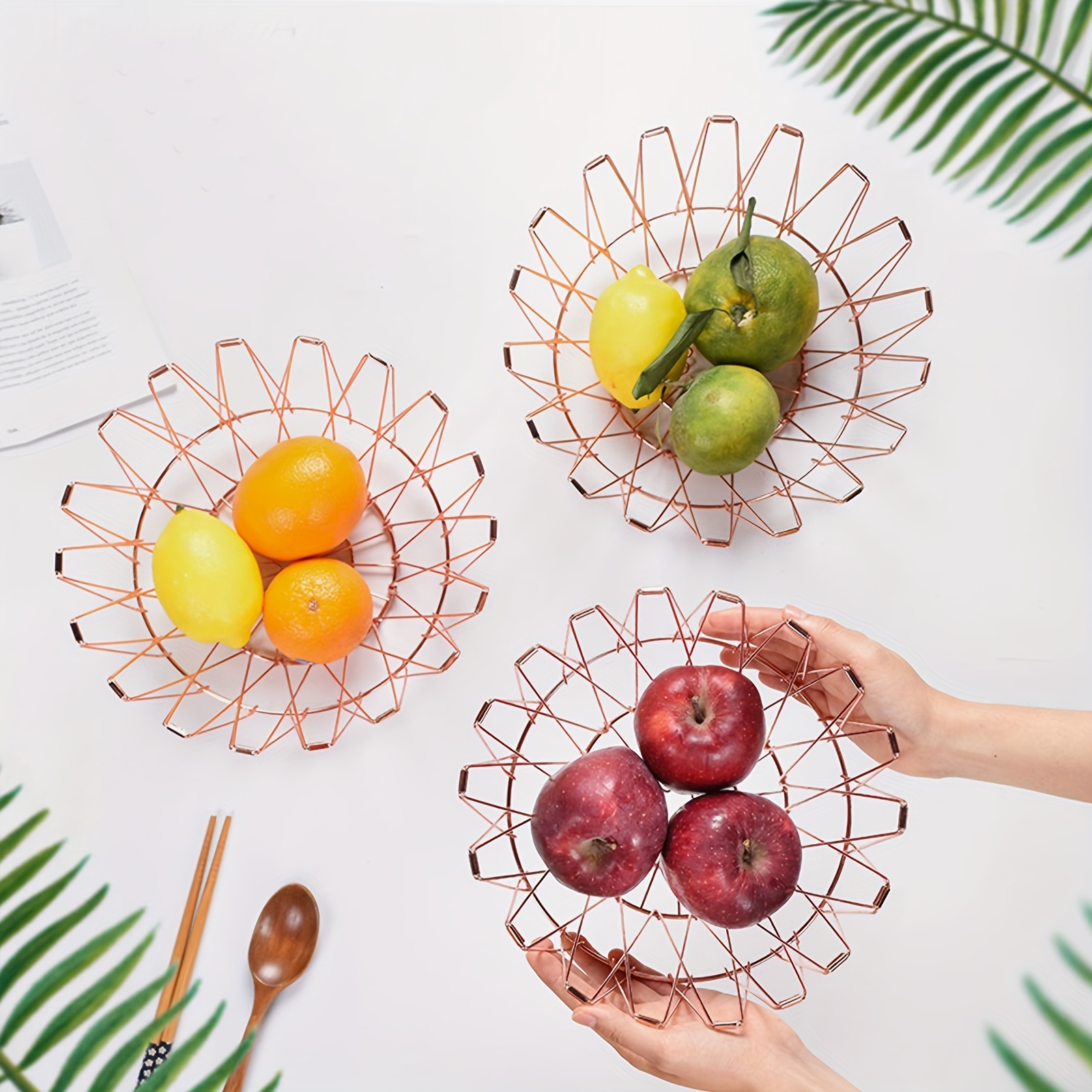 Modern Fruit Basket Metal Wire Bowl Storage for Kitchen - China