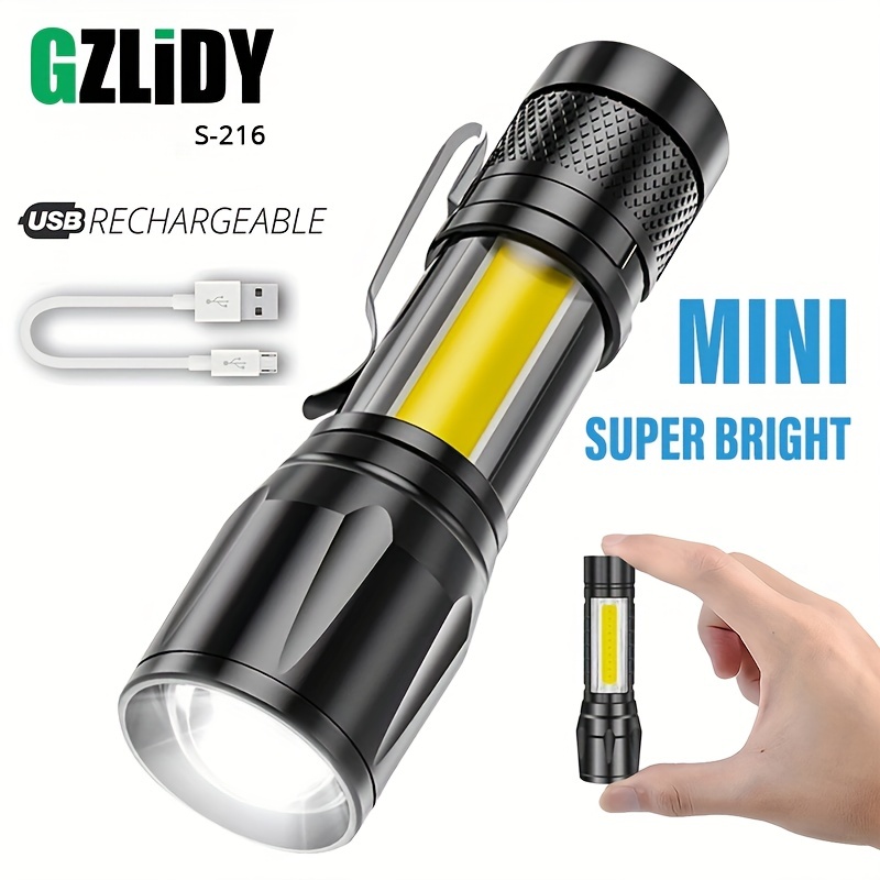 Outdoor LED Taschenlampe Zoombarer Fackel clip Grün/rot/weiß Licht