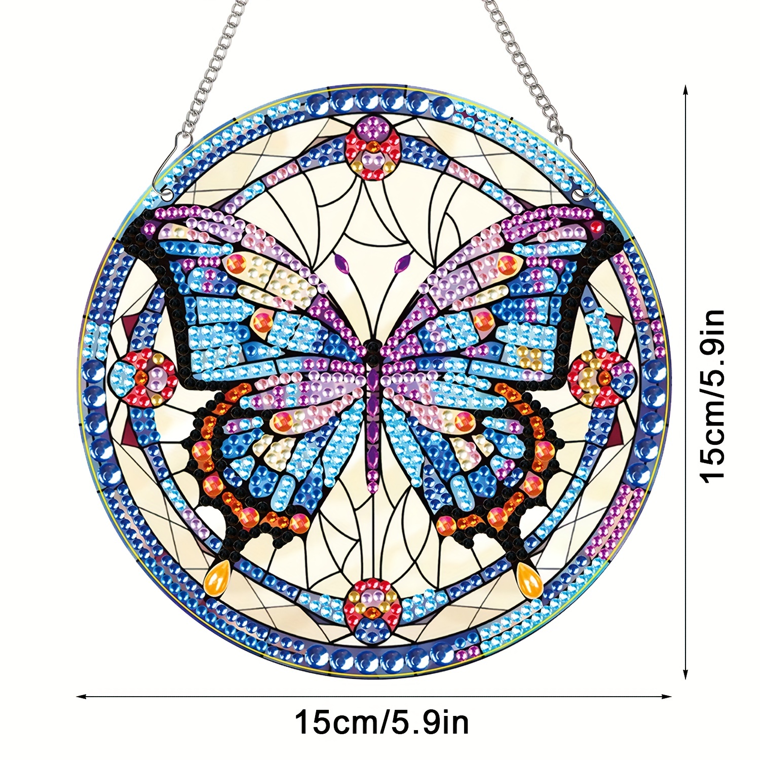 Diamond Painting Hanging, Butterfly 3D Three-dimensional Diamond Painting  Kit, Diamond Art Hanging Decorations, Suitable For Home Wall Garden Decorati