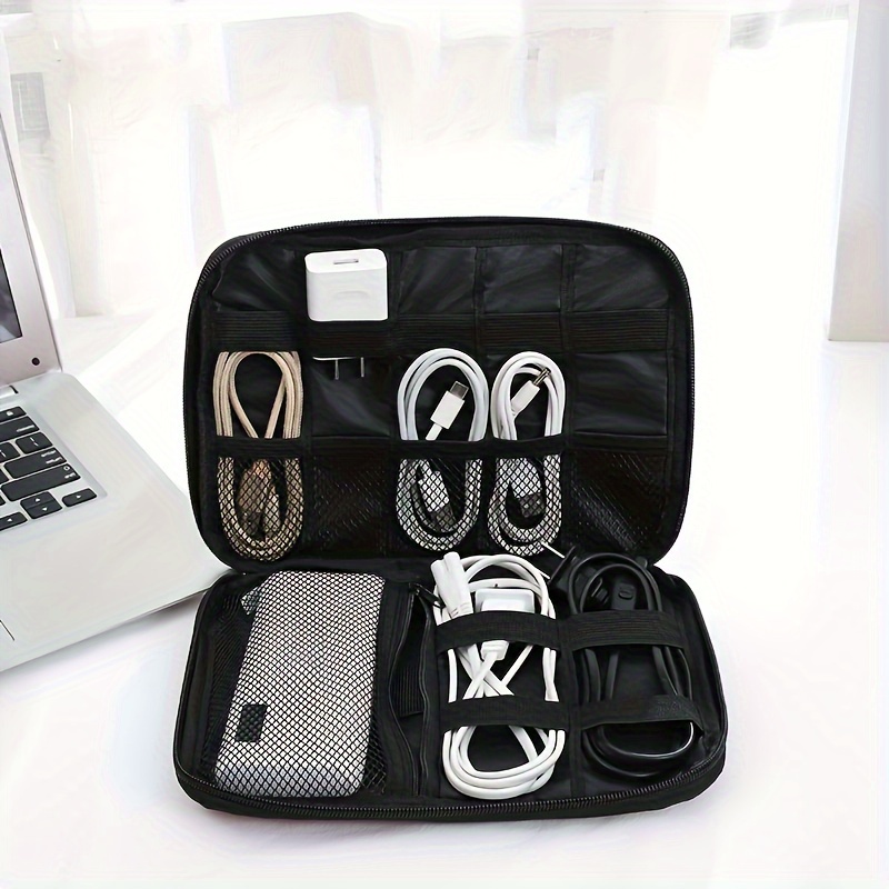 Portable Digital Accessories Waterproof Earphone Usb Data Cable Organizer  Electronics Cable Management Bag Storage Box For Computer Accessories Travel  Carry-on School Supplies Storage Pouch