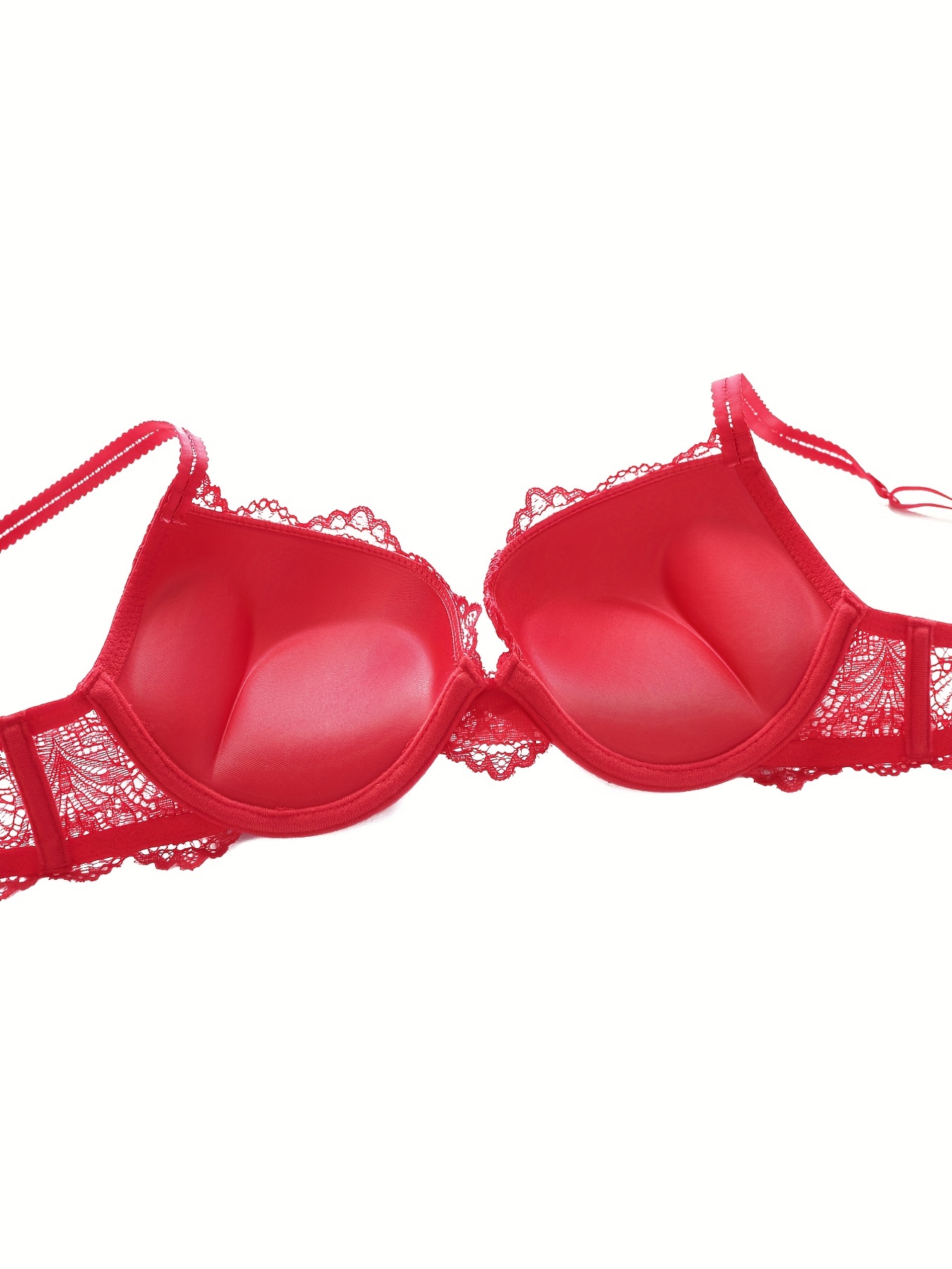 Victoria's Secret Very Sexy Push Up Bra Red Lace with Bow 32A 