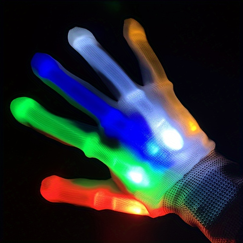 Guantes LED brillantes activados por sonido actualizados 2023, juguetes  geniales para niños y adolescentes de 8 a 18 años, guantes con luz LED con  5