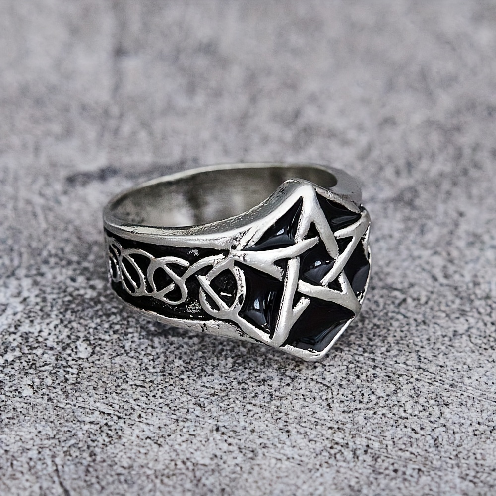 Men's Alloy Pentagram Ring