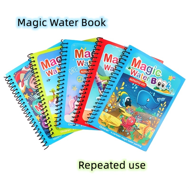 Livre de magie réutilisable avec stylo,jouet éducatif pour enfant