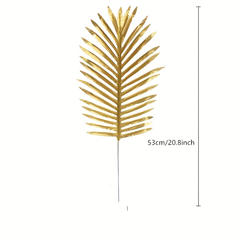 Golden Artificial Palm Leaves Add A Touch Of Tropical Flair - Temu