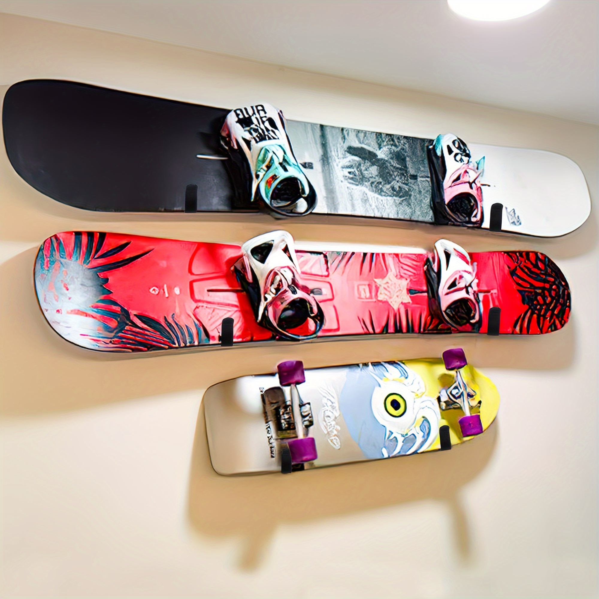 Horizontal snowboard best sale wall mount