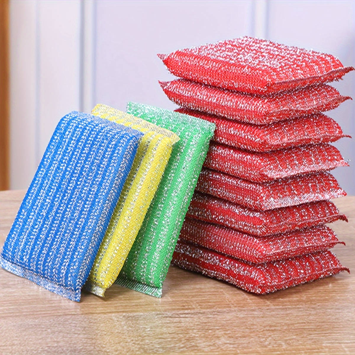 Sponge Home Kitchenware Bowl Dish Wash Scourer Scrubber Cleaning Cleaner  Pads, Random Color, Cleaning Supplies - Temu