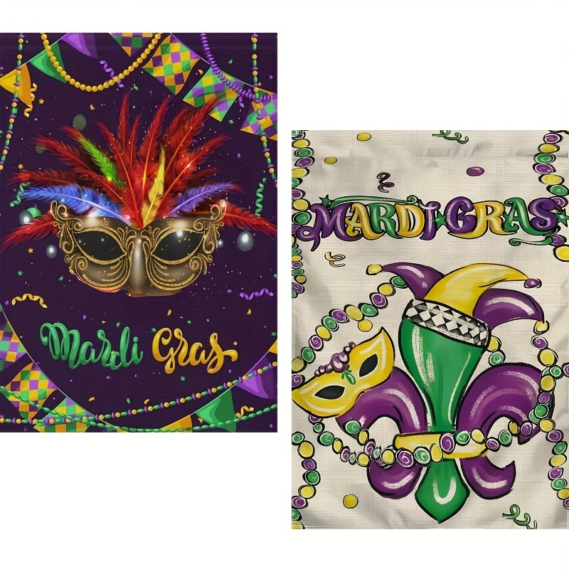  3 Pack Mardi Gras Decorations Banner New Orleans Party Mardi  Gras Porch Door Decor Hanging Welcome for Home Yard Lawn Outdoor Indoor  (Purple) : Home & Kitchen