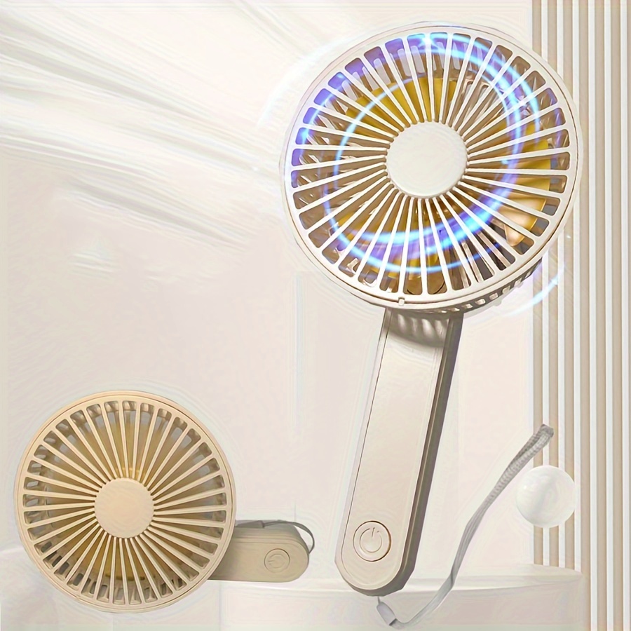 Mini ventilateur à main silencieux usb rechargeable desktop fan ventilateur  de poche pour voyage,bureau et maison（blanc）
