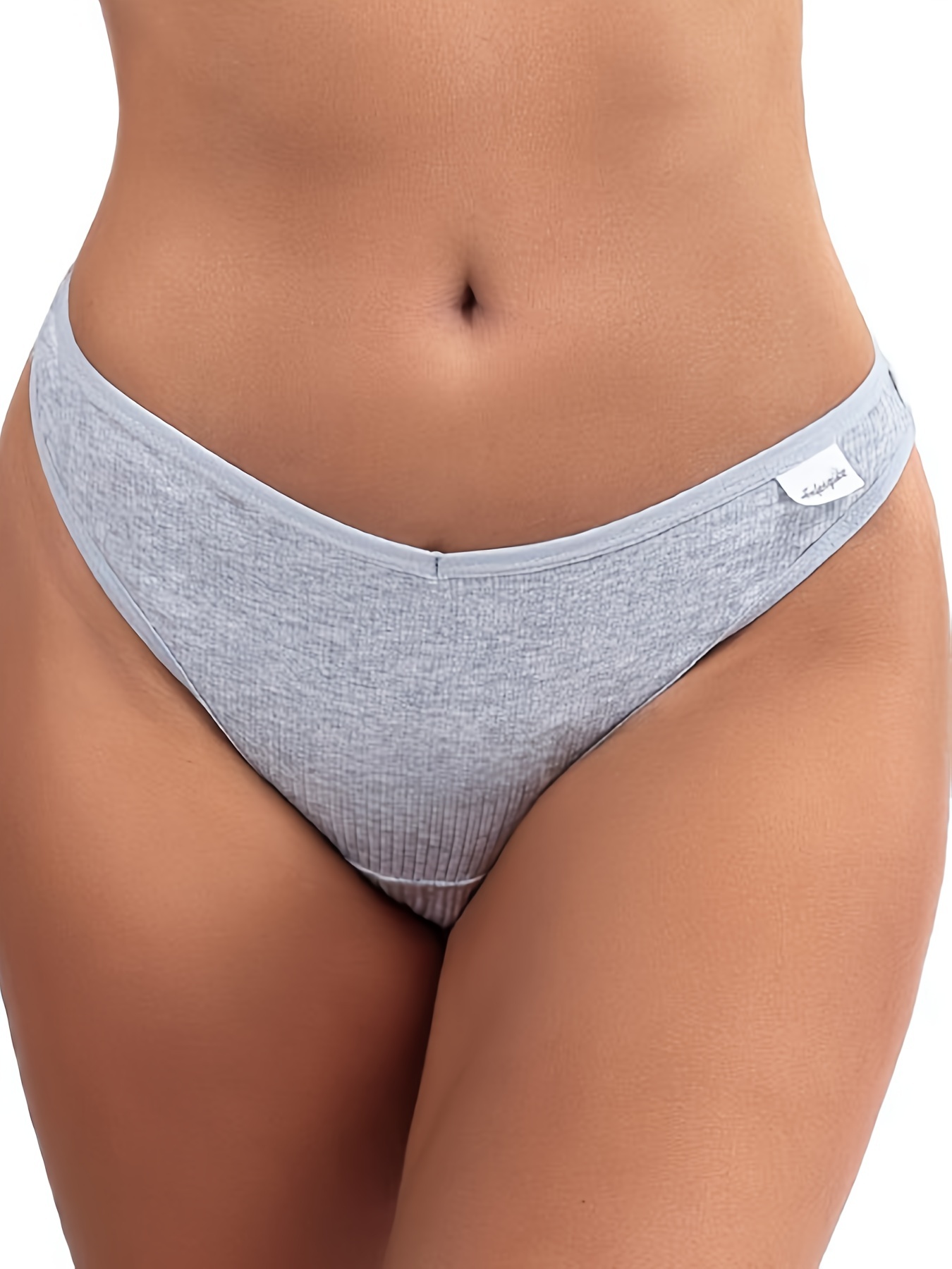 Stretch MID Rise Panty Smooth Plain Breathable Cotton Crotch