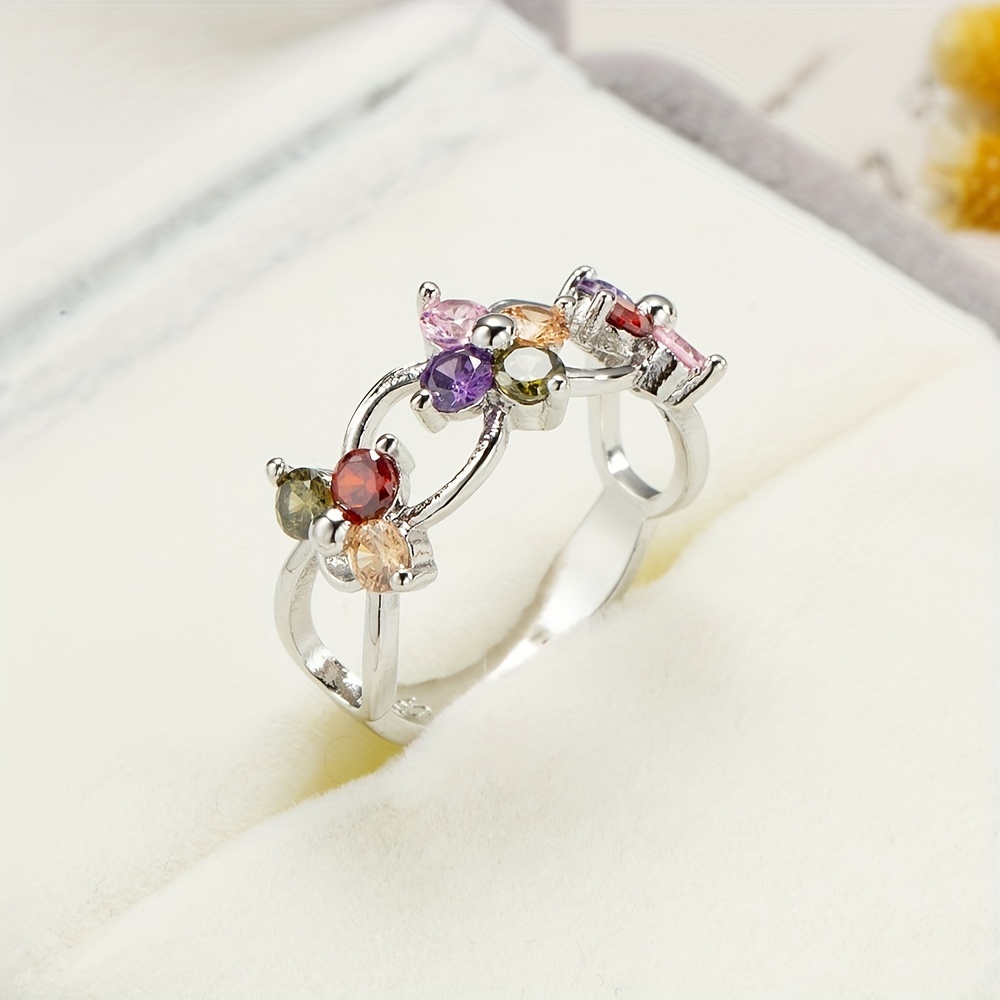 Plum Blossom Engagement Ring