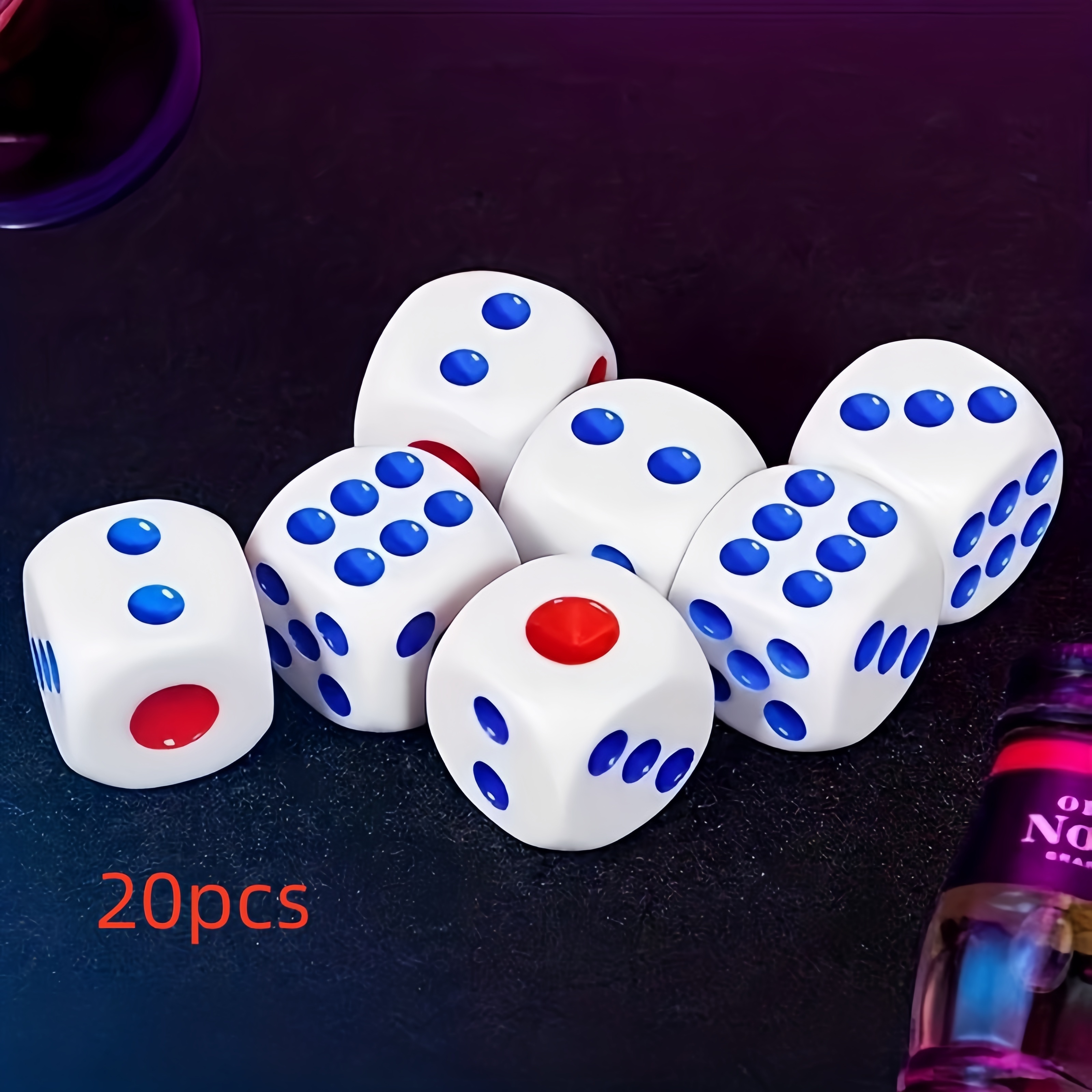 Smooth White Dice For Interest Teaching Table Gaming Dice - Temu