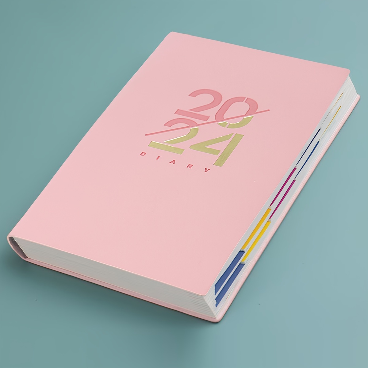 Agenda 2024 Dia por Pagina A5, Agenda Anual con Hojas de Notas &  Separadores de 12 Meses, Elástico, Tapa Dura Cuero Sintético, Daily Diary  para